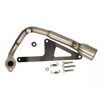 Uitlaatbocht + ophanging China GY6 10inch Euro4 / Euro5 RVS