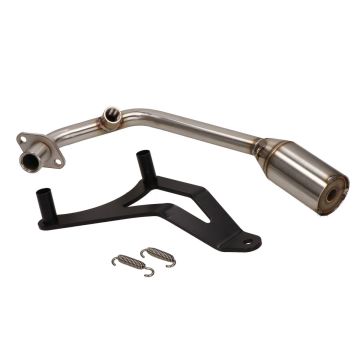 Uitlaatbocht + ophanging Vespa Primavera / Sprint / Piaggio Zip 4-takt 3V IGET euro 5 RVS