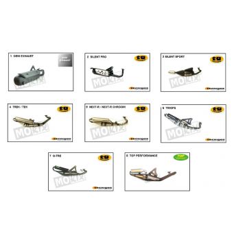 Uitlaat Beta Ark-tribe 50 2-takt AC zilver 2009