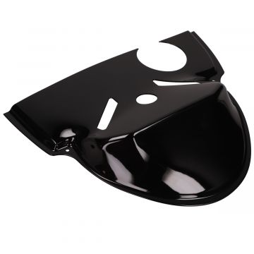 Underseat/beschermplaat/binnenspatbord glanszwart Piaggio Zip 2000 SP/Zip 2000→ achterzijde DMP