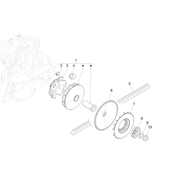 Variateur - V-snaar Piaggo Zip 50 4-takt IGET 3V Euro 4