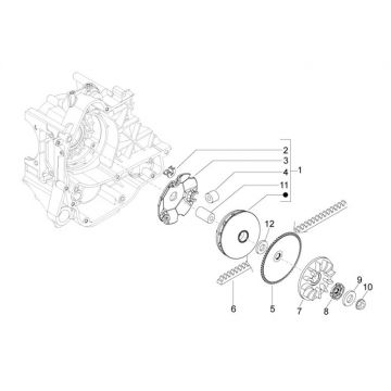 Variateur - V-snaar Vespa LX 50 4-takt 2V AC 25km/u