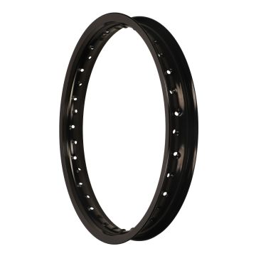 Velg achter universeel 1.85x18 WM aluminium zwart (diameter buiten 65mm-binnendiameter 48mm)
