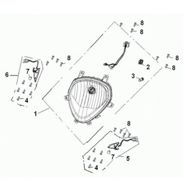 Koplamp - Achterlicht - Knipperlichten Generic Roc 50 2-takt 2010 zilver 25