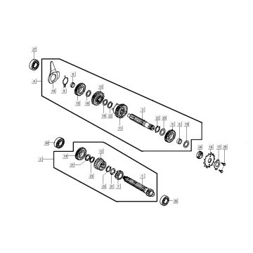 Versnellingsbak Kymco K-Pipe 4-takt Wit