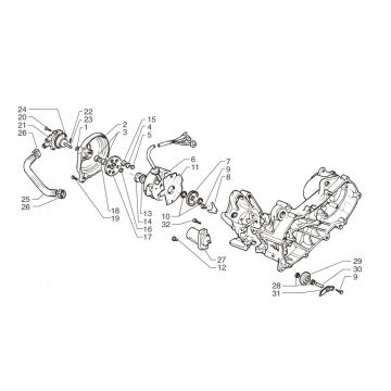 Ontsteking - Stator - Vliegwiel - Startmotor Beta Ark-k 50 2-takt LC geel 2008