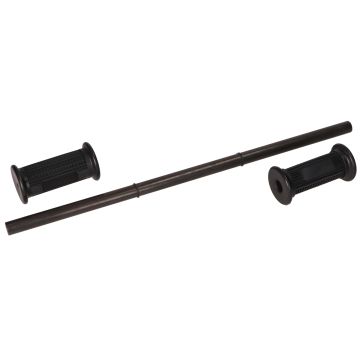 Voetsteun as + rubbers Puch Maxi zwart