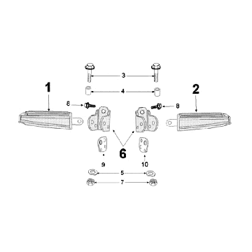 Voetsteunen Peugeot Kisbee bruin