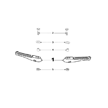Voetsteunen Peugeot Speedfight 2 50 2-takt AC Zwart