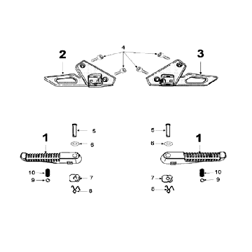 Voetsteunen Peugeot Speedfight 3 50 2-takt AC Blauw