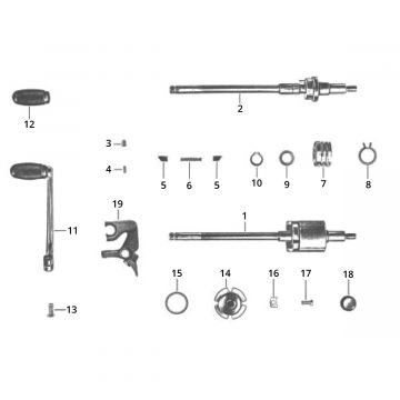 Voetversnelling - Schakelpedaal Zundapp GTS 50 517-40L5
