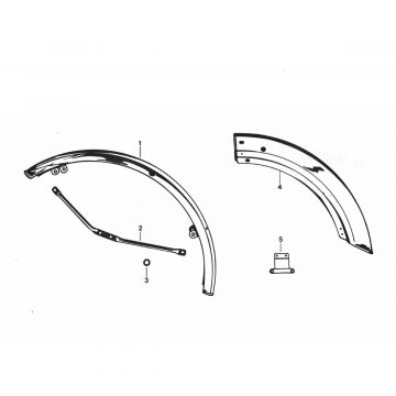 Voorspatbord - Achterspatbord Zundapp GTS 50 529-024 tm 029