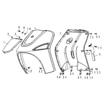 Voorkap - Beenschild China Fashion beige