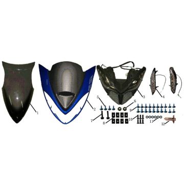 Voorkap - Knipperlichten voorzijde China Touring rood