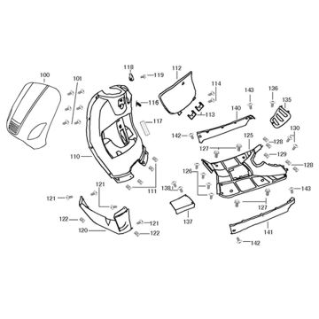 Voorkap - Beenschild - Zijskirts AGM VX50i