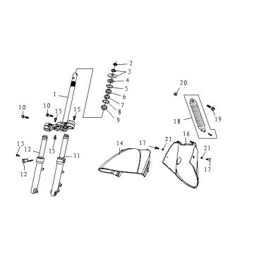 Voorkvork - Balhoofdstel - Voorspatbord China Fashion beige