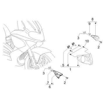 Koplamp - Knipperlichten voorzijde Gilera Runner 200 VXR 4-takt 2006