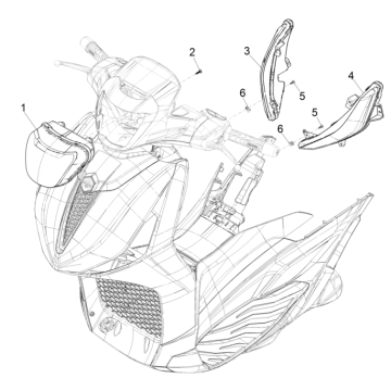 Koplamp - Knipperlichten voorzijde Piaggio Beverly 300 HPE 4V ABS Euro 5 2021-2022