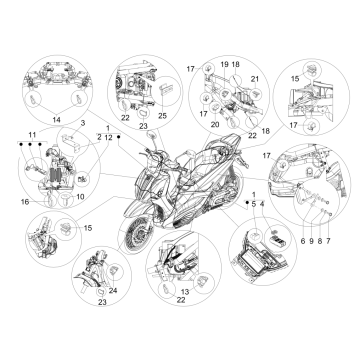 Kabelboom Piaggio Beverly 125 RST 4V Euro 3 2010-2015