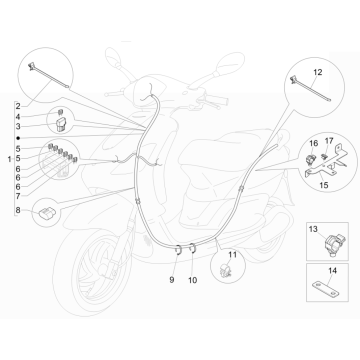 Kabelboom Piaggio Fly 125 ie 4-takt 3V AC Euro 3