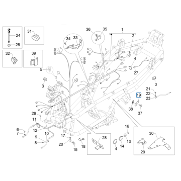 Kabelboom Piaggio MP3 350 Maxi Sport ABS Euro 4 2018-2020