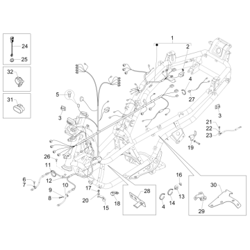 Kabelboom Piaggio MP3 500 LT Business 2014-2016