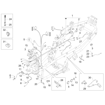 Kabelboom Piaggio MP3 500 LT Sport 2014-2016