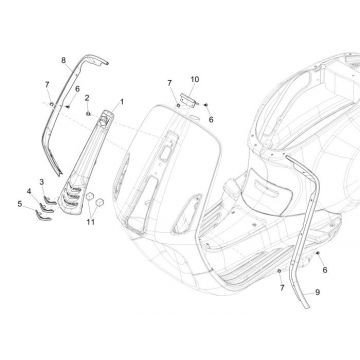 Frame Vespa Primavera 889/a roze