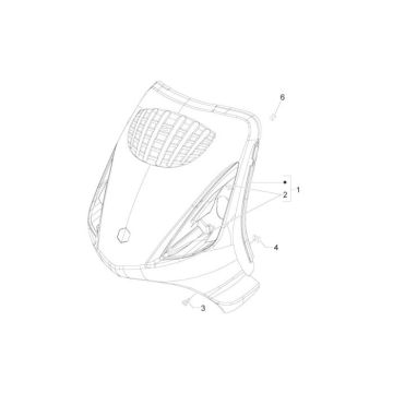 Voorkap Piaggio Zip 2000 2-takt AC