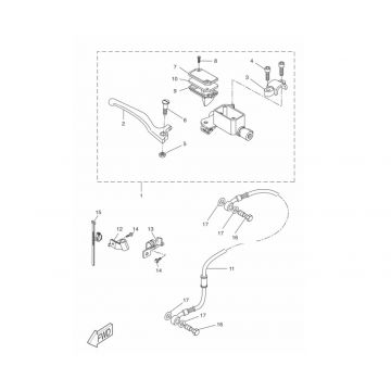 Remcilinder - Remleiding Yamaha Aerox 50 2-takt LC 2013