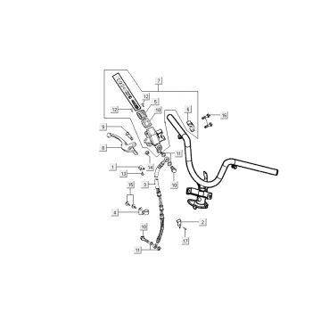 Remcilinder - Remhevel - Remleiding Kymco Grand Dink 2-takt Zilver