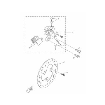 Remklauw - Remblokken - Remschijf Yamaha Aerox 50 2-takt LC 2013