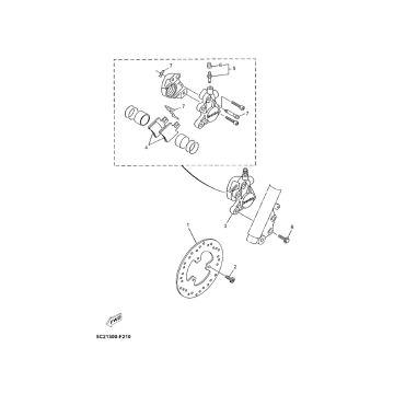 Remklauw - Remblokken - Remschijf Yamaha Neo's 4-takt 2008→ partsproduct-Voorrem-Znen-Aurora-4-takt