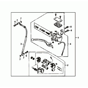 VOORREMKLAUW / REMGREEP /REMLEIDING Sym Orbit III Black