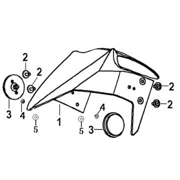 Voorspatbord Generic Xor Williams 50 2-takt 2009