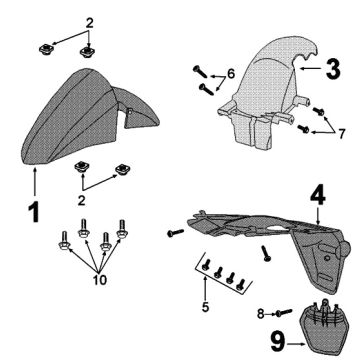 Voorspatbord Peugeot Kisbee Celest Blue (Euro 4 2018 →)