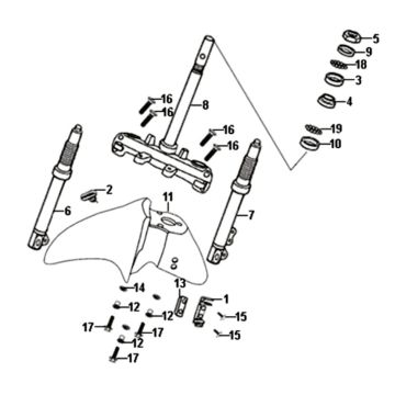 Voorspatbord Sym Symphony ST Euro 4 Blue