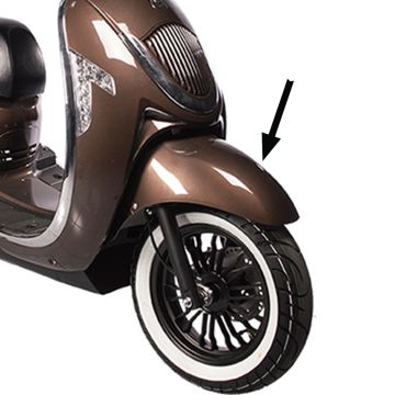 Voorspatbord voorzijde Agm Veterano bruin origineel