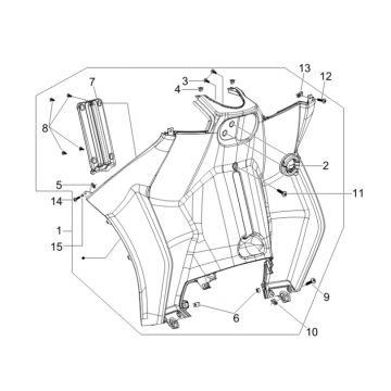 Beenschild Piaggio MP3 300 LT Sport 2009-2014