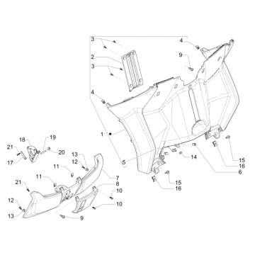 Beenschild Piaggio MP3 500 LT Sport 2014-2016