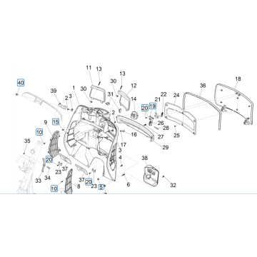 Beenschild Vespa GTS 125 ie ABS Euro 4 2019