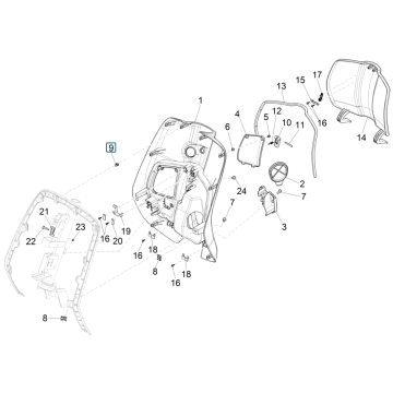 Beenschild Vespa Elettrica 2021-2023 45km/u