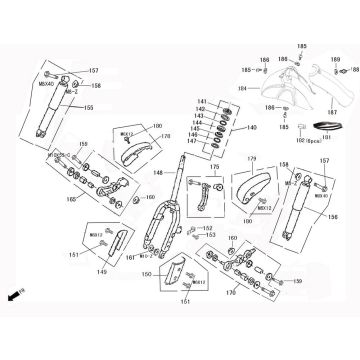 Voorvork - Balhoofdstel - Voorspatbord China Retro Extra zwart