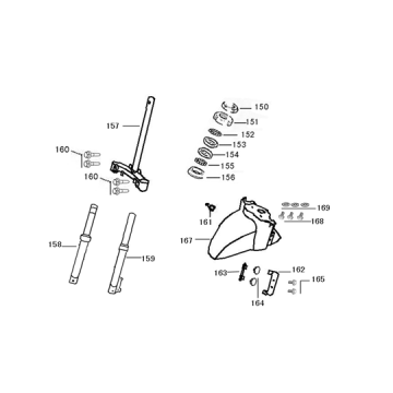Voorvork - Balhoofdstel - Voorspatbord Iva Lux wit