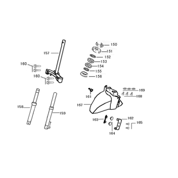 Voorvork - Balhoofdstel - Voorspatbord Senzo RivaLux S oranje