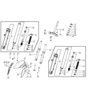 Voorvork - Balhoofdstel Agility 16+ 125 Mat Metallic Light Blue