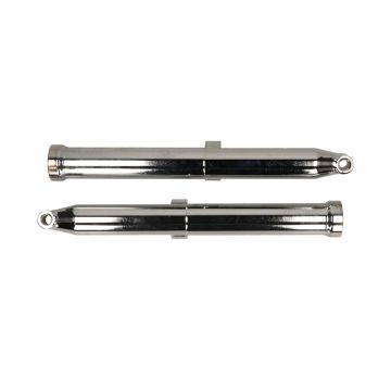Voorvork buitenpoot set Zundapp GTS model 529 chroom links+rechts 529-12.626/628
