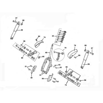 Voorvork - Balhoofdstel Senzo Retro GT2 4-takt