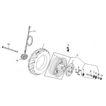 Voorwiel AGM GT champagne Voorwiel AGM GT champagne