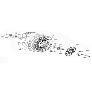 Voorwiel AGM Star 50 wit
